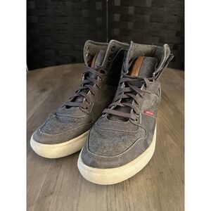 Levis Mason Hi 501 518570-K36 Mens Blue-Gray‎ Canvas High Top Sneakers Sz 9 VGUC